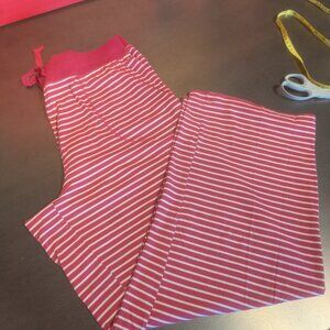 Nautica Pink and White Striped Pajama Pants